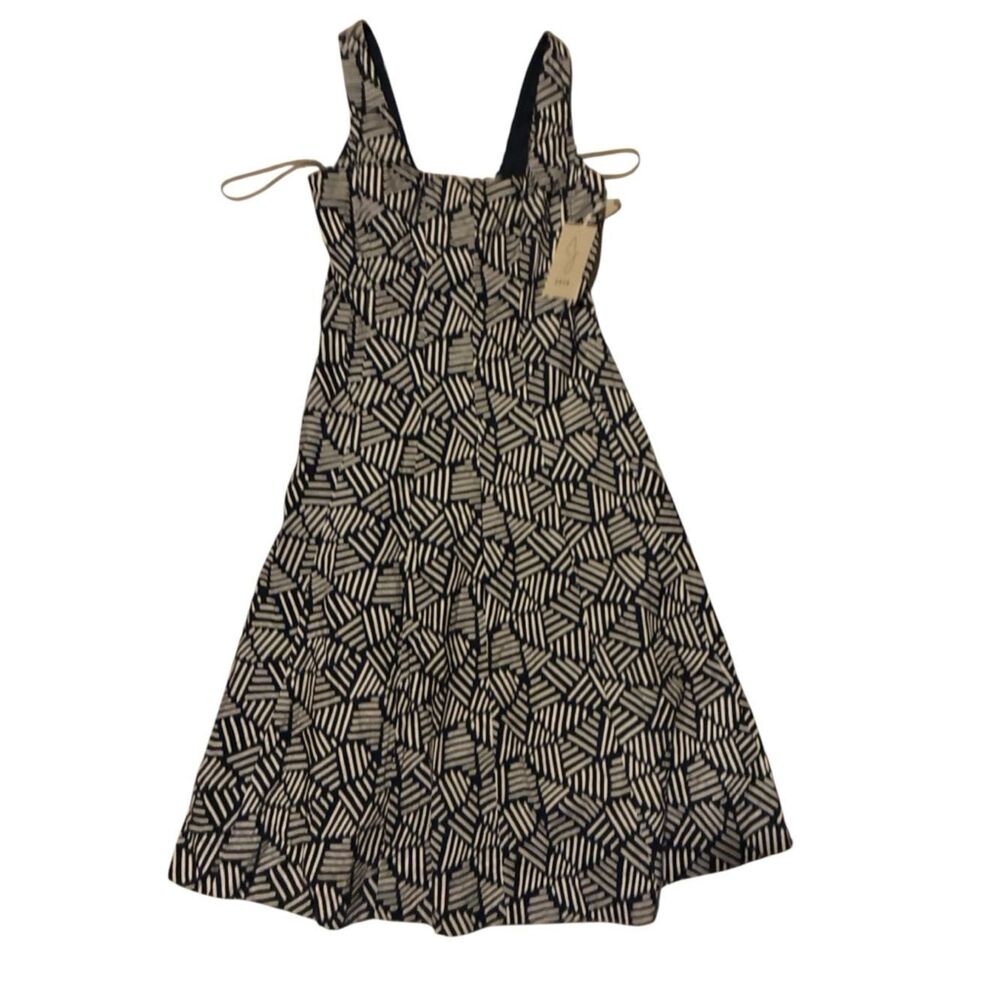 Joie Black and Cream Geometric A-Line Sundress